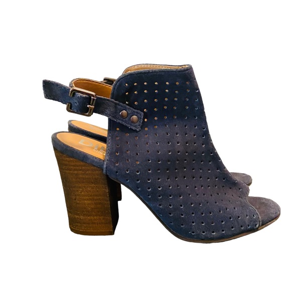 Diba Shoes - Diba Lili Navy Blue Perforated Bootie Sandal